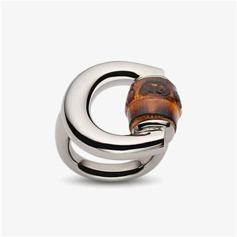 gucci horsebit silver ring